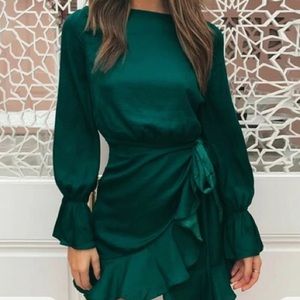Open back wrap dress